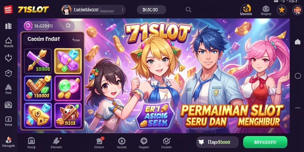 Gambaran menarik dari gameplay di 171SLOT dengan tema Anime.