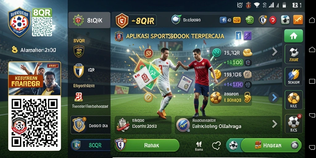 Tampilan gameplay aplikasi 8QR dengan berbagai pilihan taruhan.