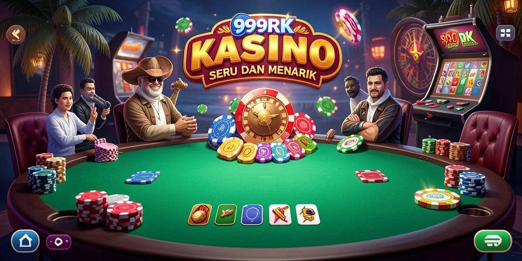 Tangkapan layar gameplay 99RK yang menampilkan suasana kasino yang mendebarkan.