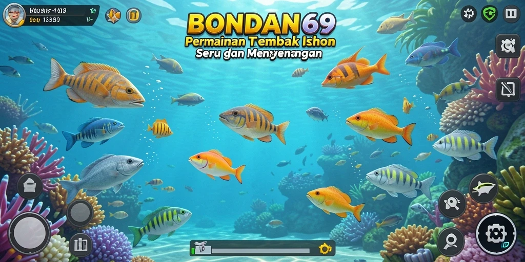 Gameplay seru menembak ikan di bawah laut.