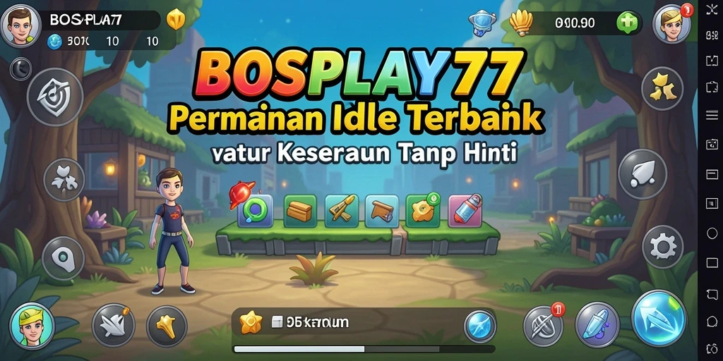 Menggambarkan aksi seru dalam gameplay Idle BOSPLAY77.