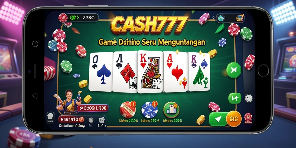 Screenshot gameplay CASH777 yang menampilkan keseruan bermain Domino.