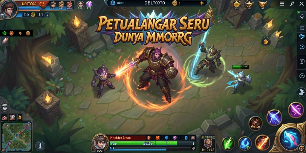 Screenshot DBLTOTO menampilkan ekosistem MMORPG yang kaya.