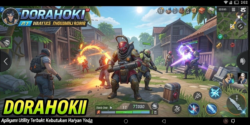 Tampilan utama DORAHOKI dengan fitur-fitur Utility yang informatif.