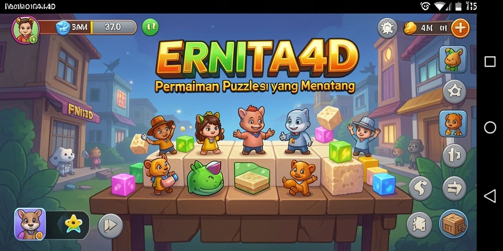 Tampilan gameplay seru dari ERNITA4D dengan tantangan Puzzle.