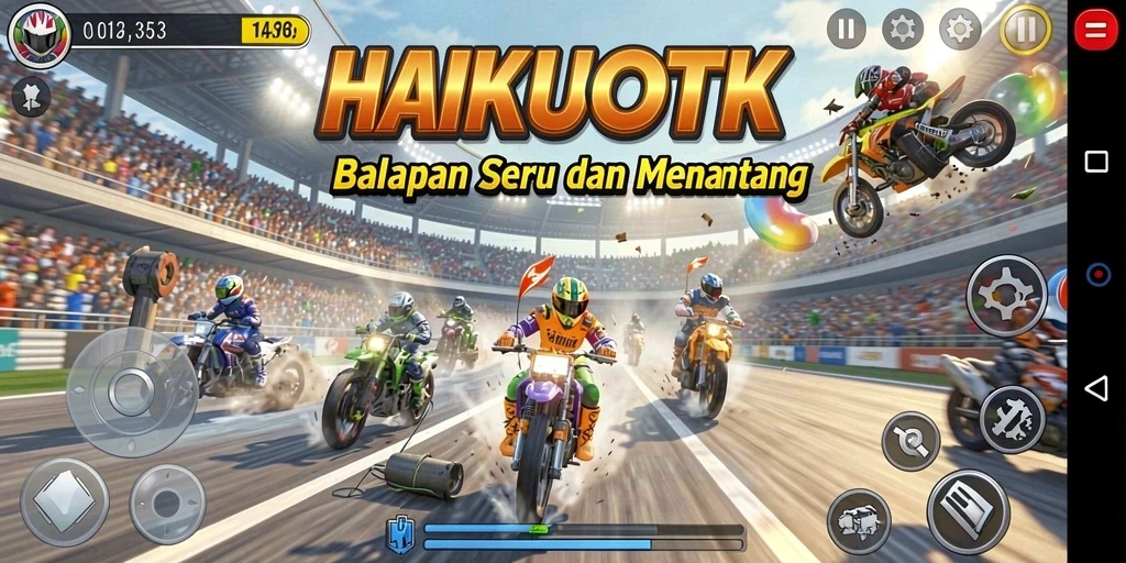 Tampilan gameplay HAIKUOTK yang seru dan menantang.