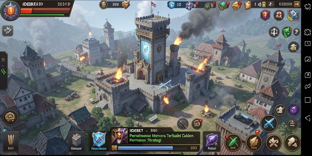 Screenshot utama menunjukkan strategi menara dalam aksi di IDEBET.