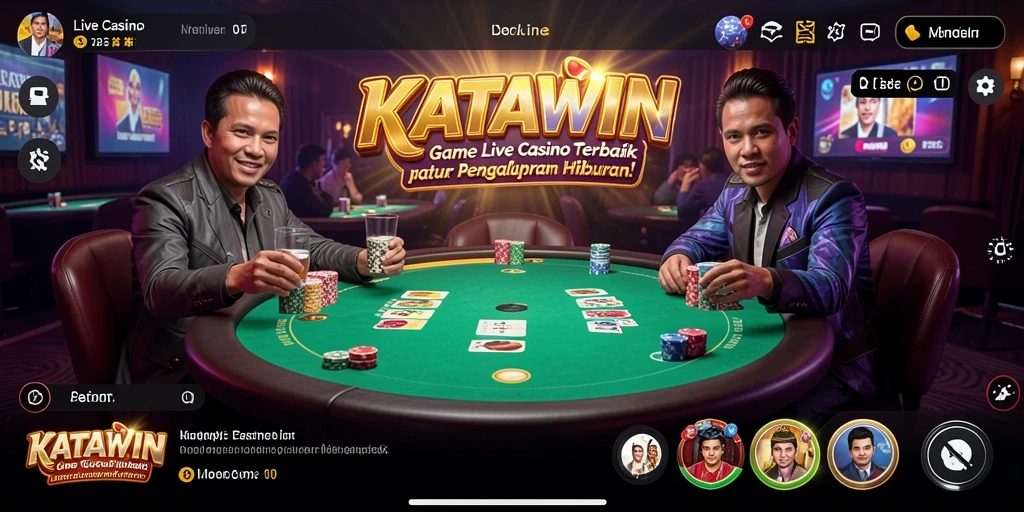 Tangkapan layar gameplay KATAWIN yang menampilkan dealer langsung.