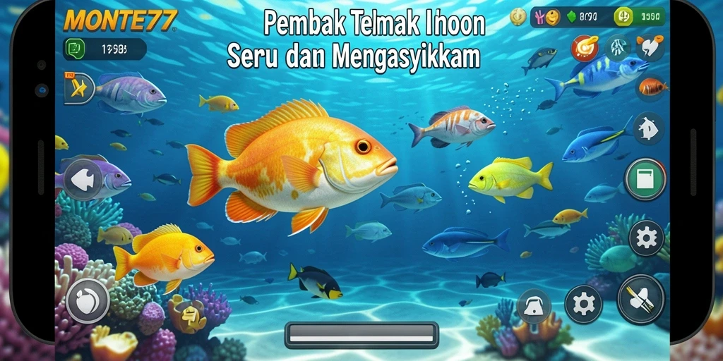 Screenshot gameplay Tembak Ikan MONTE77 yang memukau.