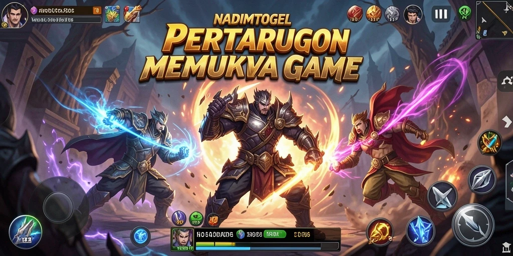 Tampilan gameplay NADIMTOGEL penuh dengan aksi pertarungan seru.