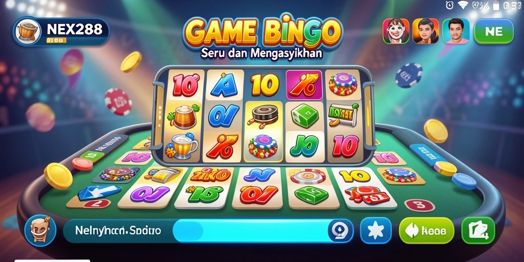 Tangkapan layar gameplay Bingo yang penuh warna di NEX288.