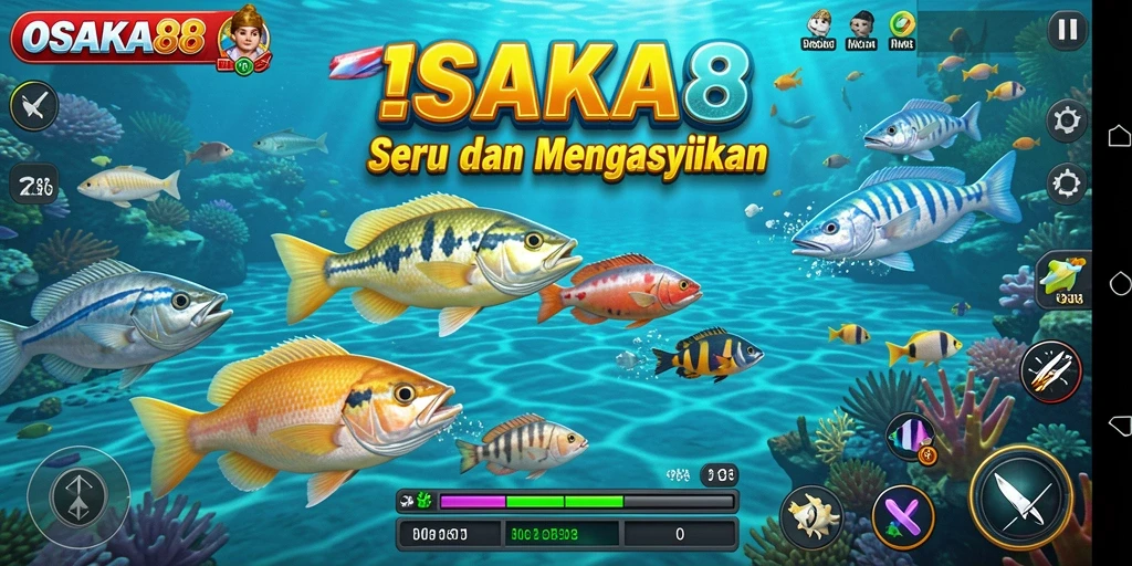 Gameplay seru OSAKA88 saat menembak ikan.