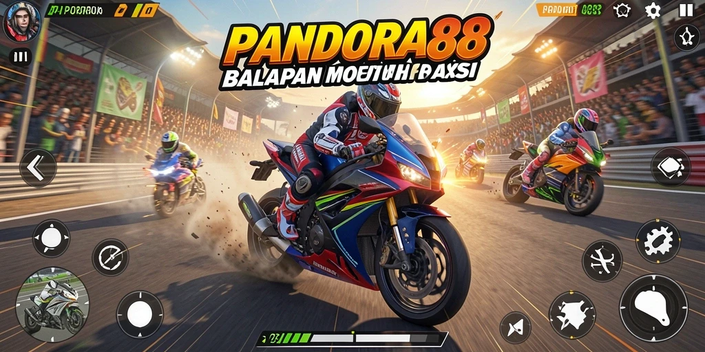 Tampilan menarik dari balapan motor di PANDORA88.