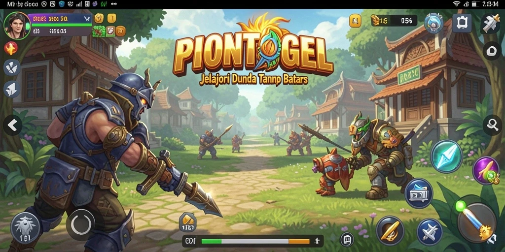Tampilan gameplay PIONTOGEL yang menampilkan dunia terbuka yang indah.