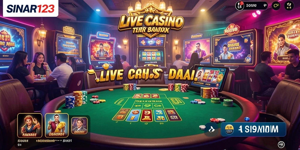 Tampilan gameplay menarik dari SINAR123 dengan dealer langsung.