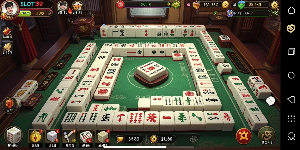 Screenshot utama menunjukkan gameplay menarik dari SLOT39 Mahjong.