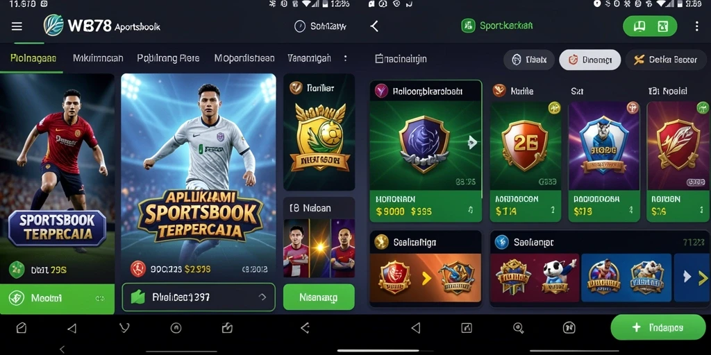 Tampilan visual menarik dari gameplay Sportsbook di WE878.