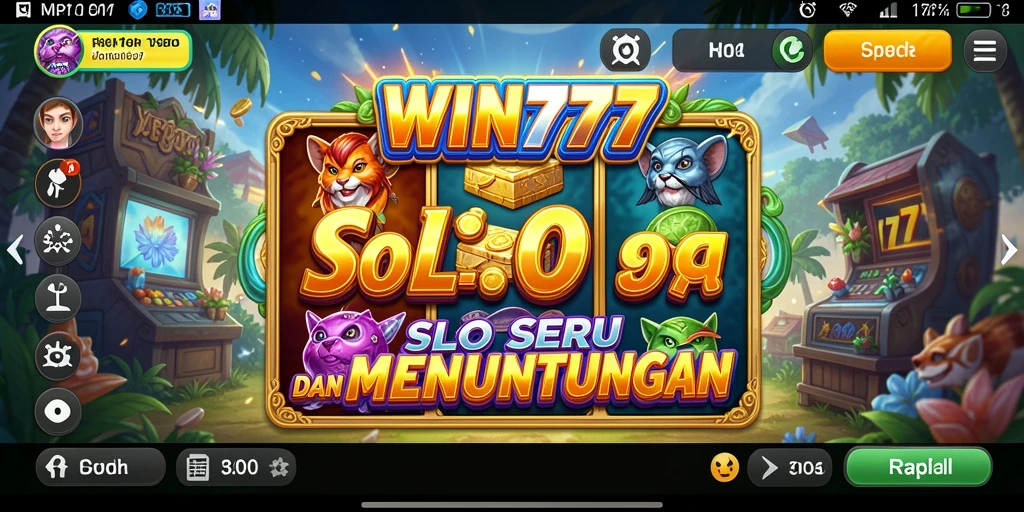 Screenshot utama WIN777 menampilkan gameplay seru Slot.